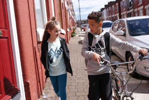 Kinder Streetwear Stadt Fahrrad Athletic