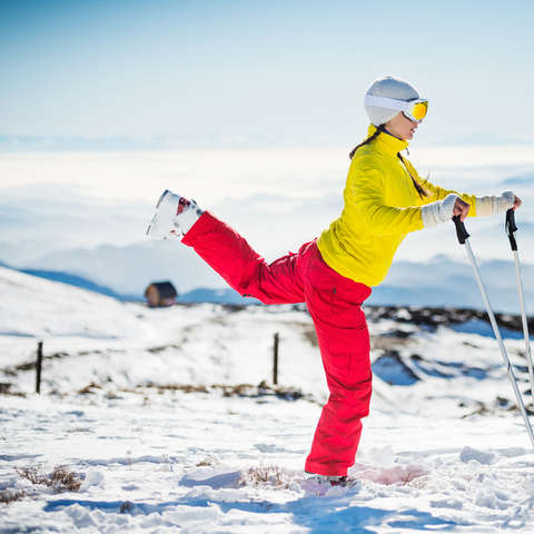 Skifahren Dehnen Vorbereitung Aufwärmen Skigymnastik