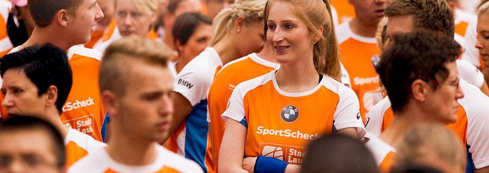 Nahaufnahme von einigen Läufern beim Stadtlauf Braunschweig.