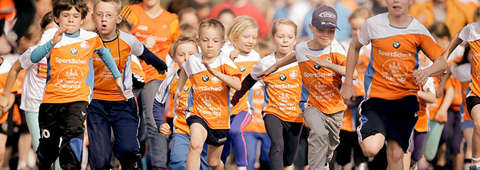 Auch die Kinder kommen beim Chemnitz Stadtlauf von SportScheck voll auf ihre Kosten.
