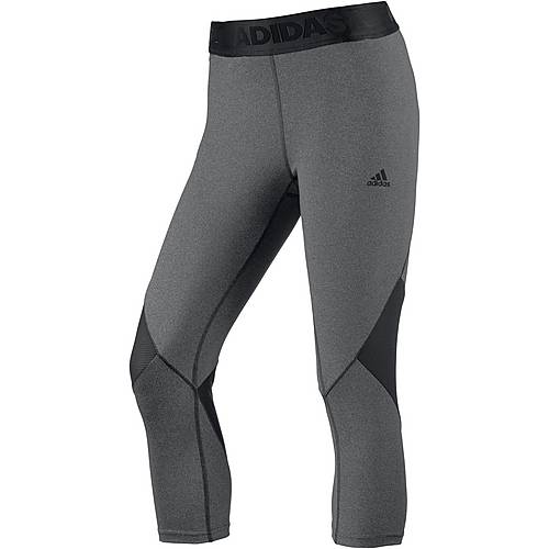 adidas Alphaskin Sport Heather 34 Tights Women dark grey adidas Alphaskin Sport Heather 34 Tights Women dark grey