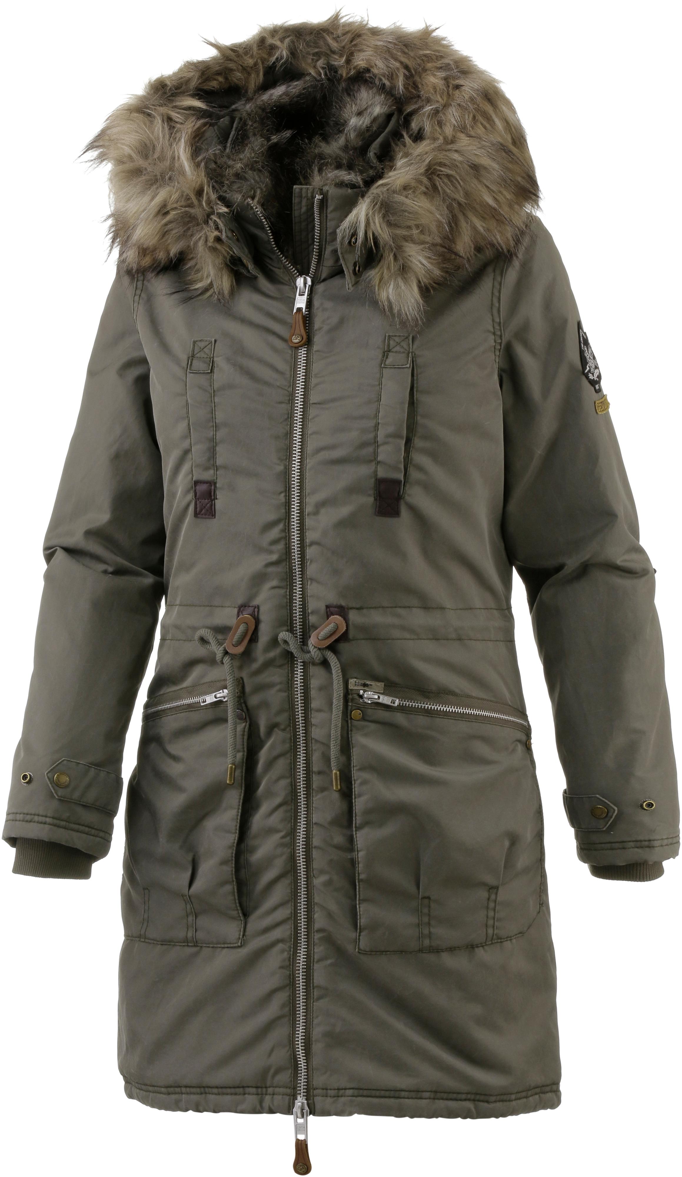 Khujo Ilena Parka Damen Smoked Olive Im Online Shop Von Sportscheck Kaufen