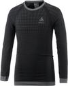 Odlo EVOLUTION WARM Funktionsshirt Kinder - black-odlo graphite grey