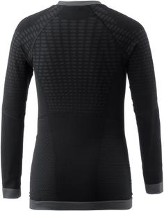 Rückansicht von Odlo EVOLUTION WARM Funktionsshirt Kinder black-odlo graphite grey