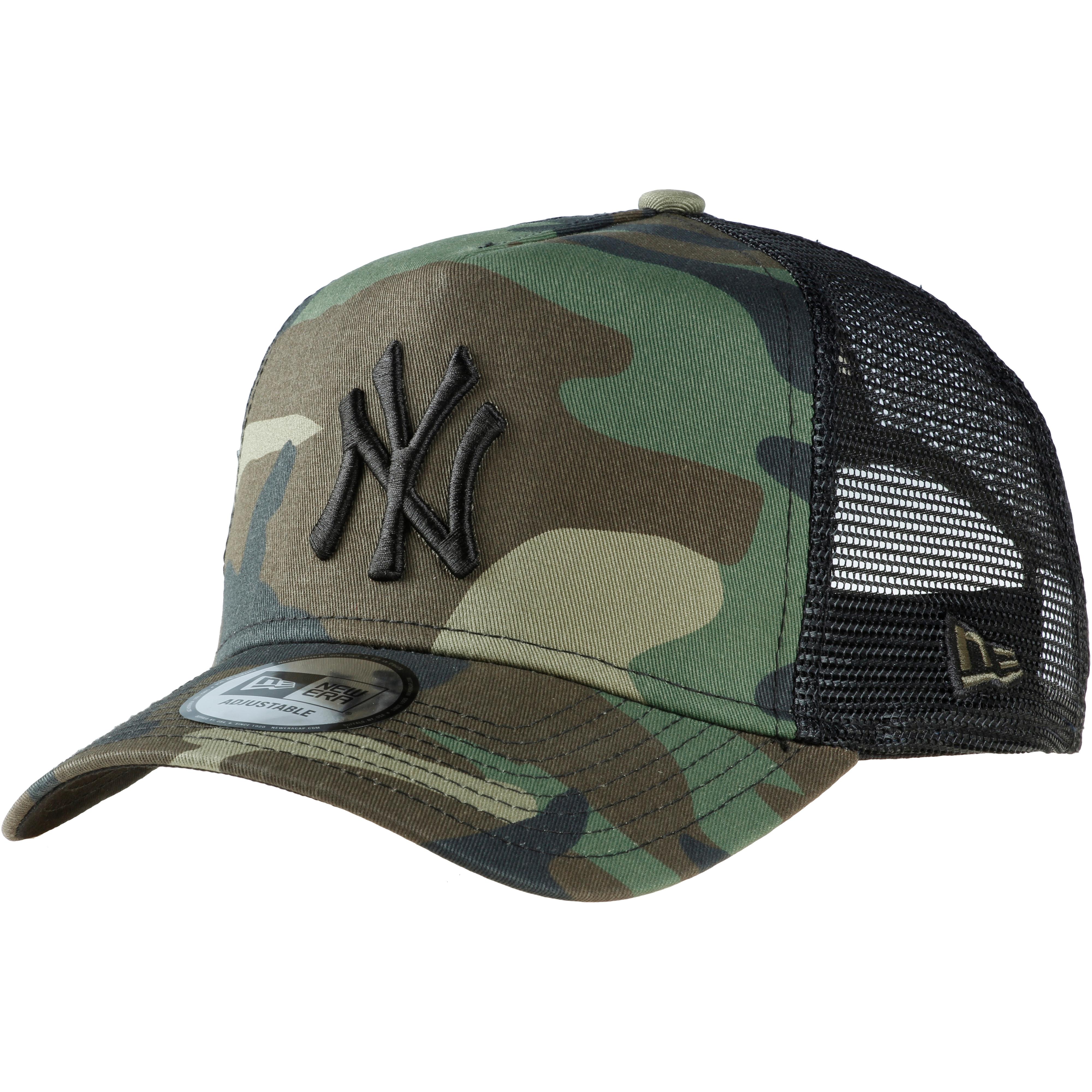 thumbnail image 2 of New Era A-Frame Trucker Cap – New York Yankees Wood Camo Adjustable Mesh Hat 2 of 4