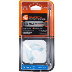 Rückansicht von Shock Doctor Gel Max Power Mundschutz trans blue