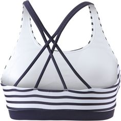 Rückansicht von VENICE BEACH Summer Bikini Oberteil Damen marine-weiß gestreift