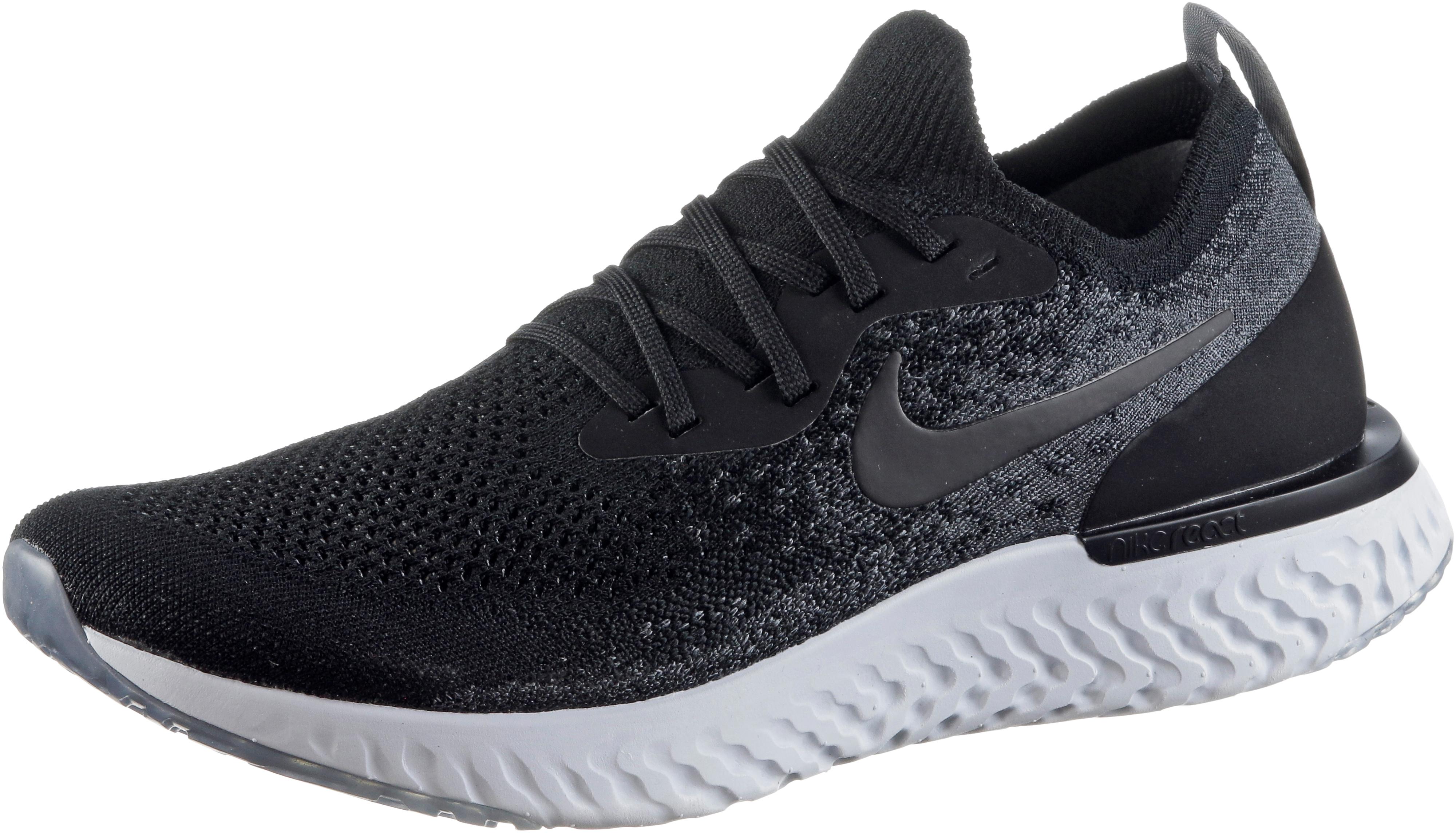 nike epic react flyknit gray running shoes