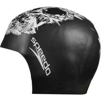 SPEEDO Slogan Print Cap Badekappe black/white