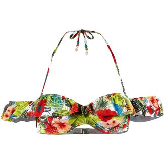 Beachlife Bikini Oberteil Damen gr&uuml;n-rot