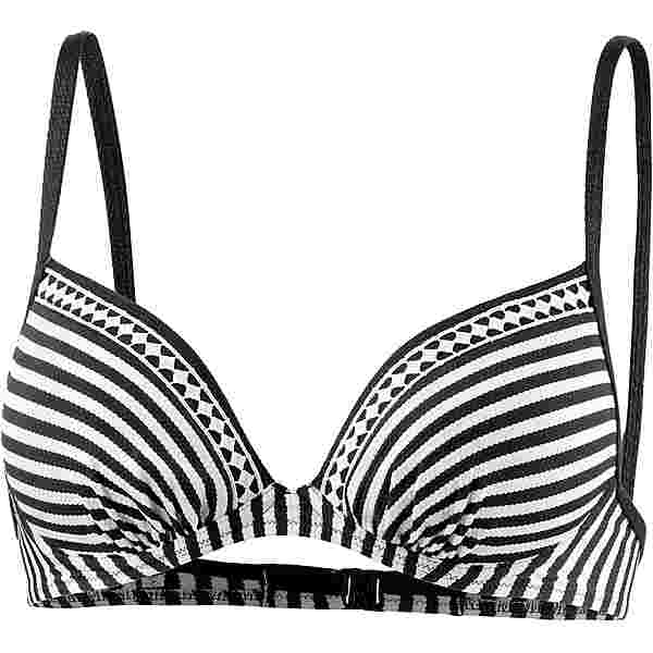 watercult Monochrome Piqué Bikini Oberteil Damen white-black