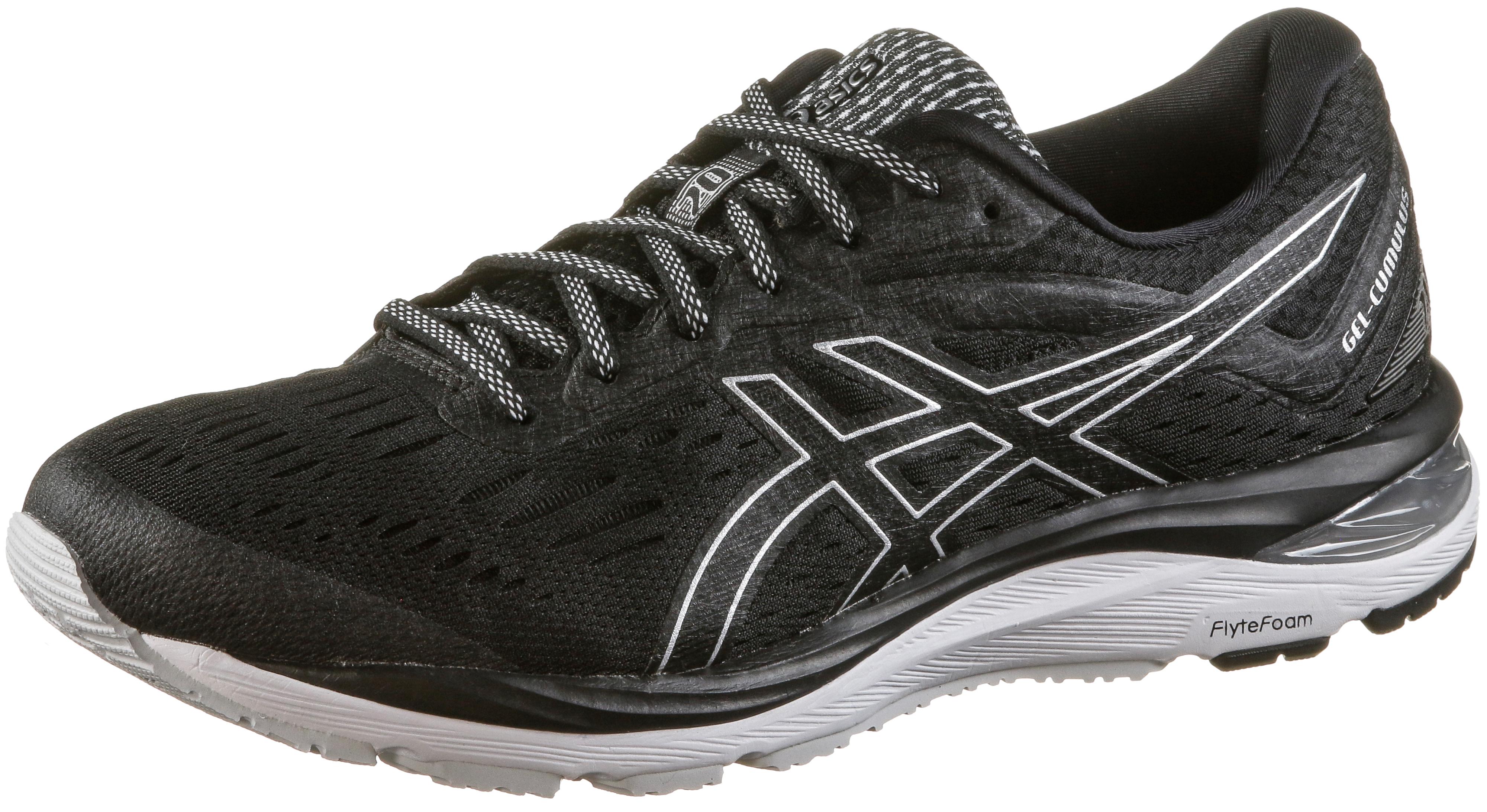 asics gel cumulus 20 black white