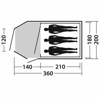 easy camp Eclipse 300 Familienzelt Gr&uuml;n