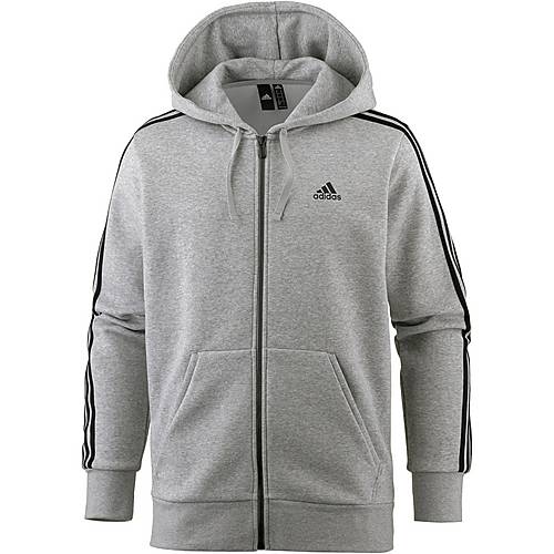 adidas Essential 3S Hoodie Herren medium grey heather adidas Essential 3S Hoodie Herren medium grey heather