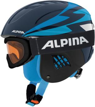 ALPINA CARAT SET Skihelm Kinder nightblue