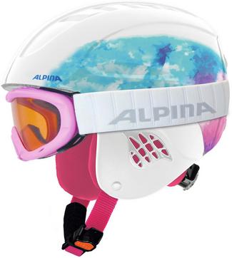 ALPINA CARAT SET Skihelm Kinder periwinkle
