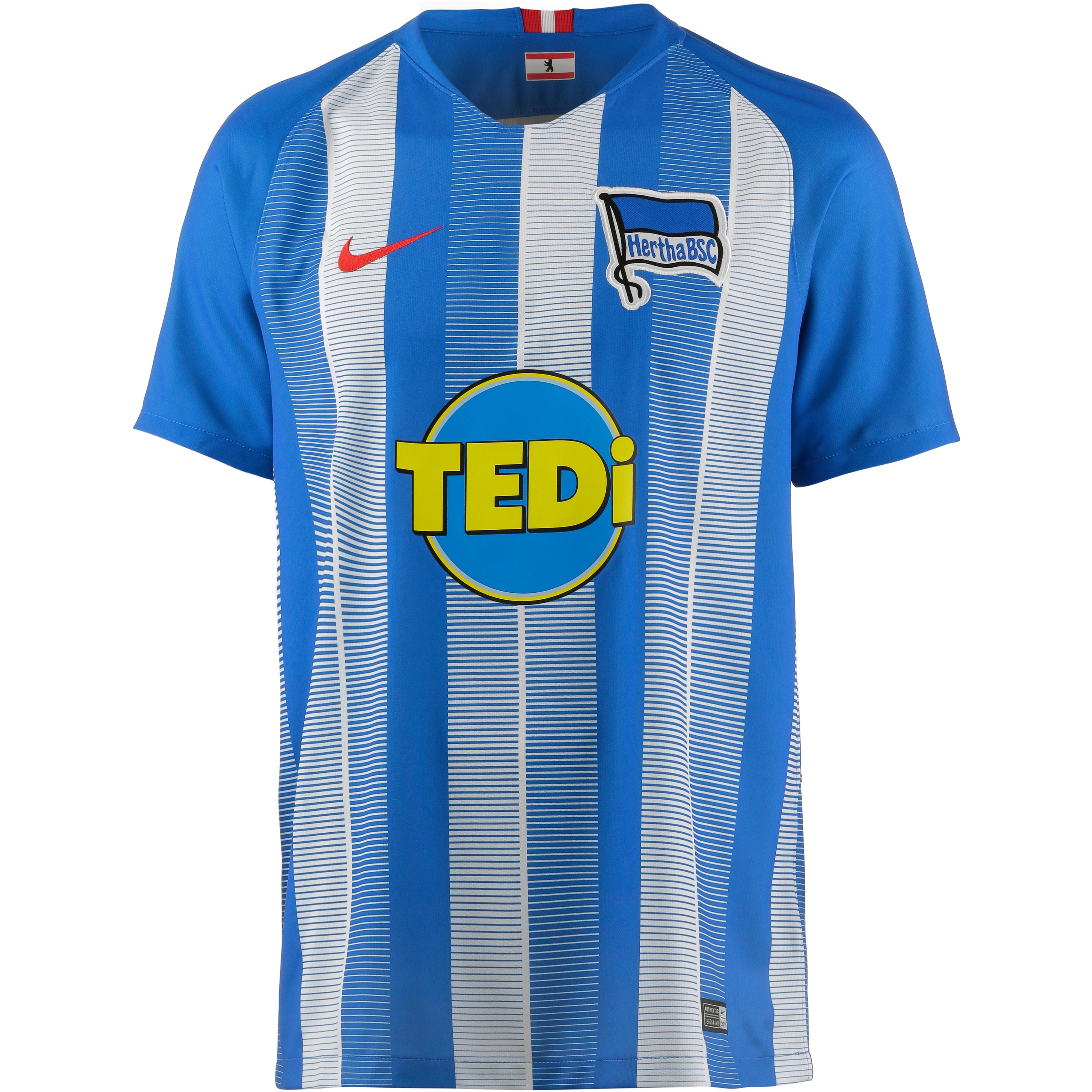 Nike Hertha Bsc 18 19 Heim Fussballtrikot Herren Hyper Cobalt White Speed Red Im Online Shop Von Sportscheck Kaufen