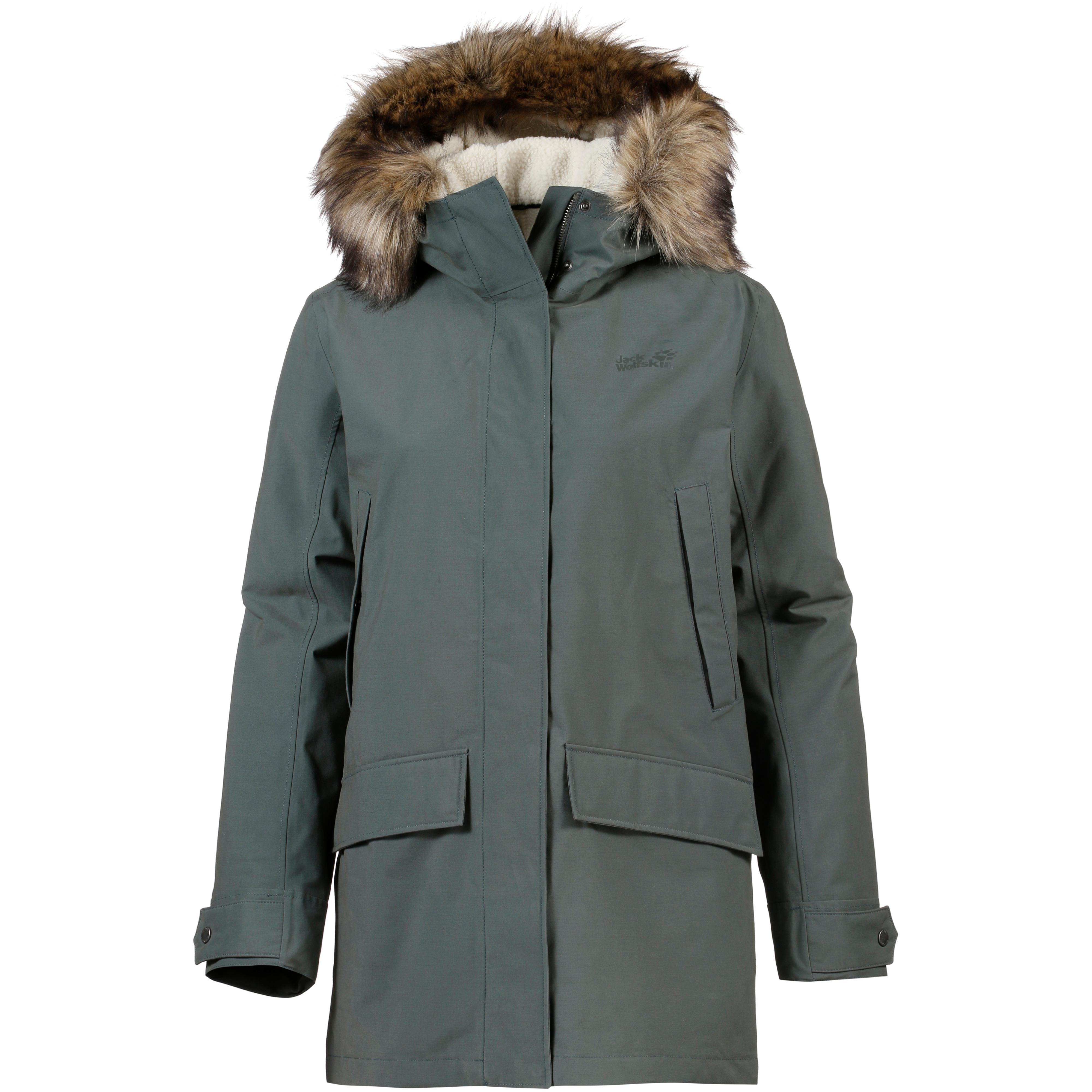 Jack Wolfskin Helsinki Parka Damen greenish grey im Online Shop von SportScheck kaufen