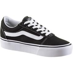 Rückansicht von Vans Ward Platform Sneaker Damen black-white