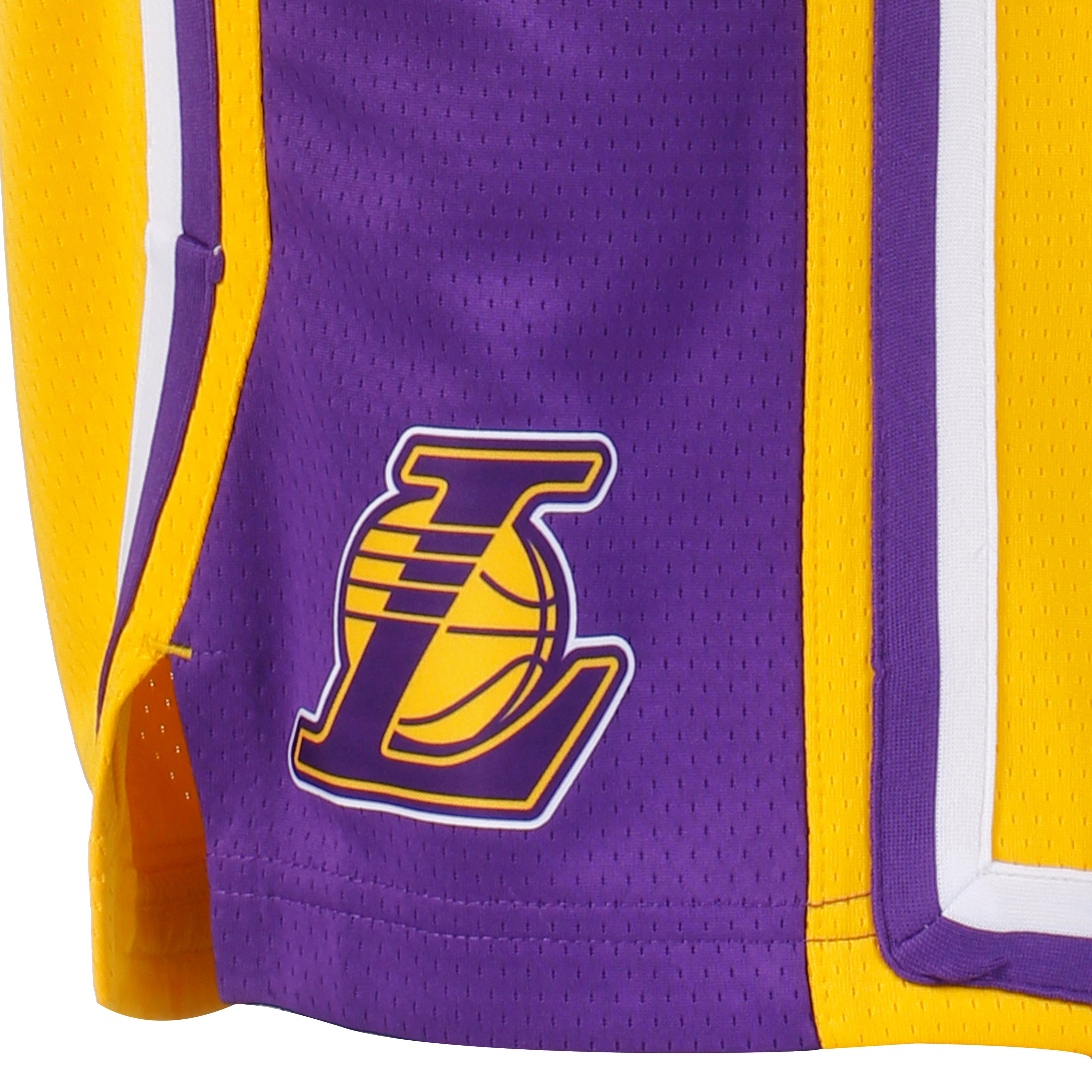 Lakers on sale gold shorts