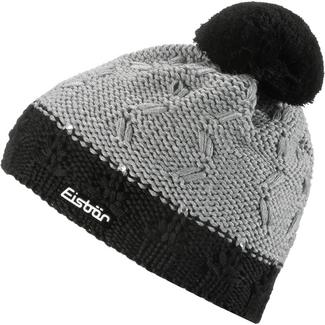Eisb&auml;r Crystal Bommelm&uuml;tze Damen schwarz-graumelange