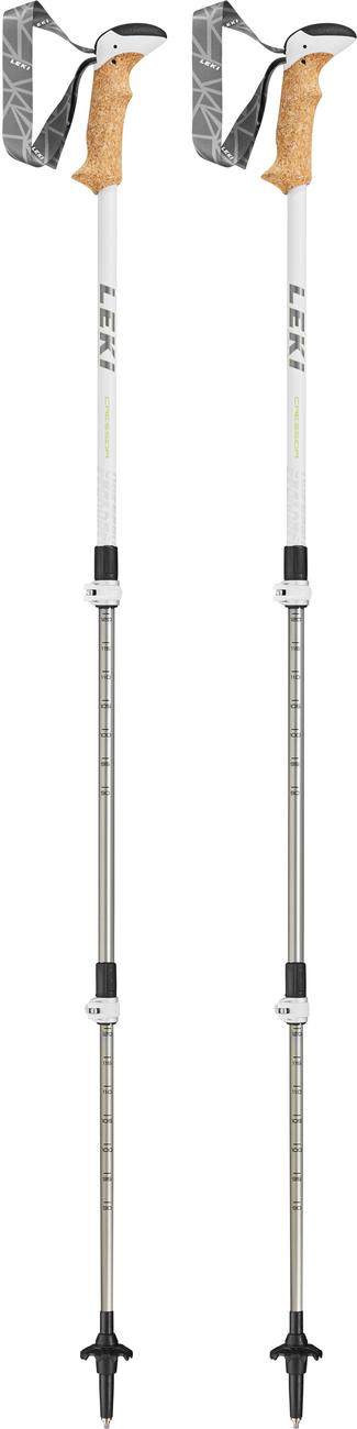 LEKI Cressida Teleskopstock wei&szlig;-hellanthrazit-silber-lime