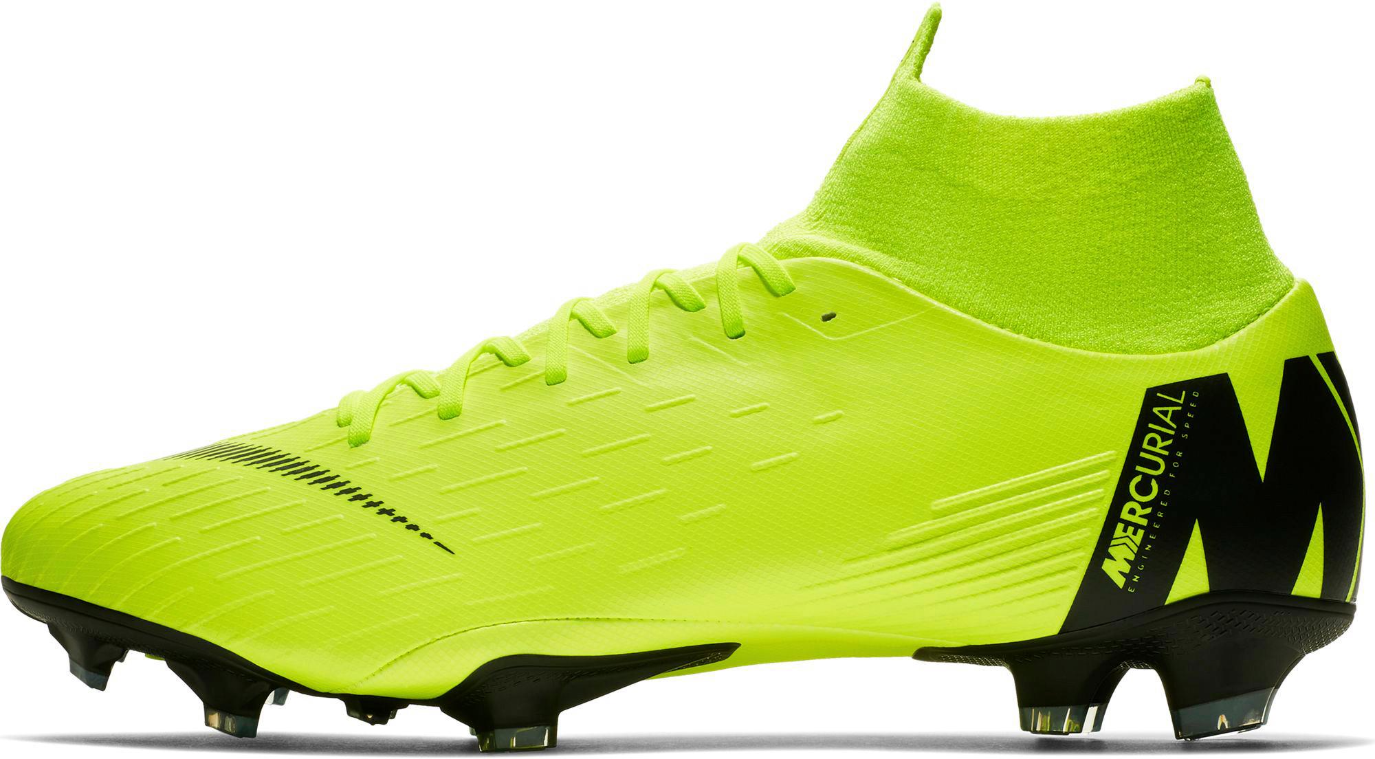 Nike Mercurial Superfly VI Pro FG Soccer Cleat Volt Black 9.