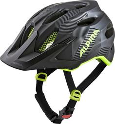 ALPINA Carapax Jr. Fahrradhelm Kinder black-neon-yellow matt