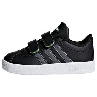 adidas VL Court 2.0 Schuh Sneaker Kinder Core Black / Grey Five / Hi-Res Yellow
