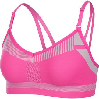 Nike Flyknit Indy Sport-BH Damen laser fuchsia-vast grey