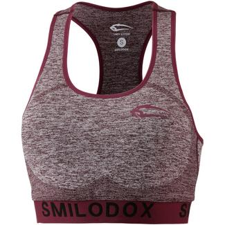 SMILODOX Seamless Cut Sport-BH Damen bordeaux