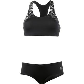 SPEEDO Boom Placement 2 Piece Bikini Set Damen black-white