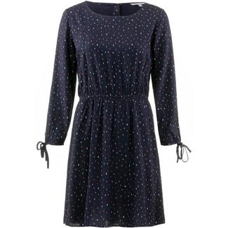 TOM TAILOR Langarmkleid Damen navy multicolor dot design