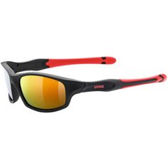 Uvex Sportstyle 507 Sonnenbrille Kinder black mat red-mirror red