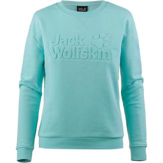 Jack Wolfskin LOGO Sweatshirt Damen aqua