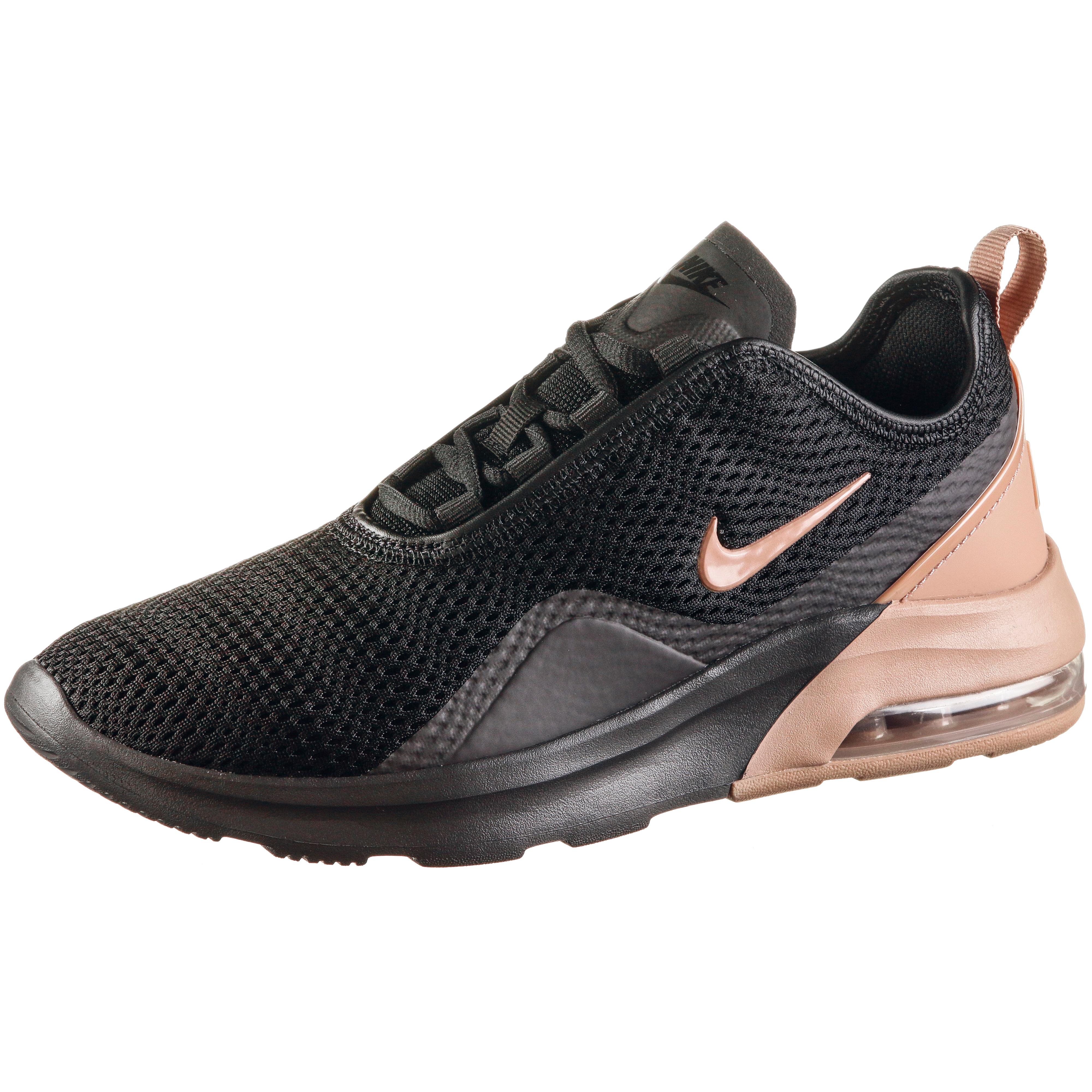 nike air max motion 2 women's black and gold
