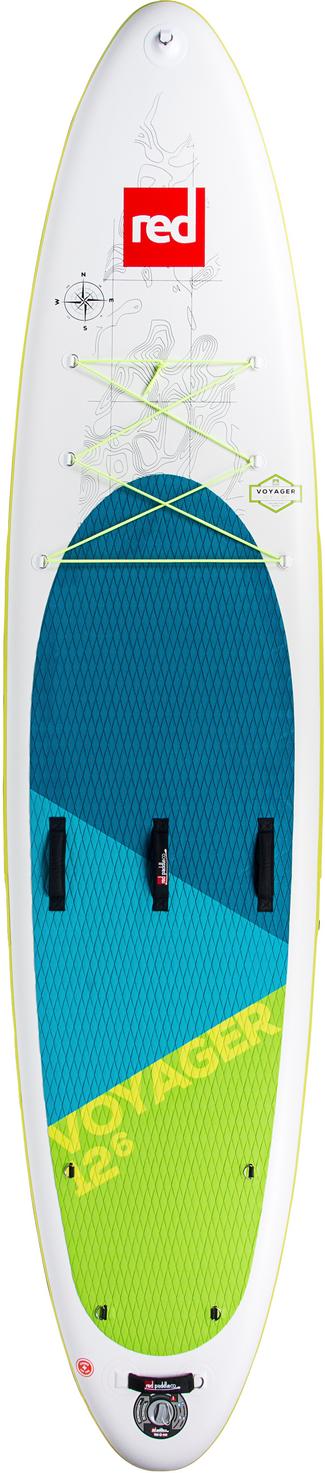 Red Paddle VOYAGER SET 12'6" x 32" x 6" SUP Board wei&szlig;-gr&uuml;n