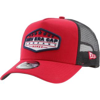 New Era A-Frame Trucker Cap red-black-optic white