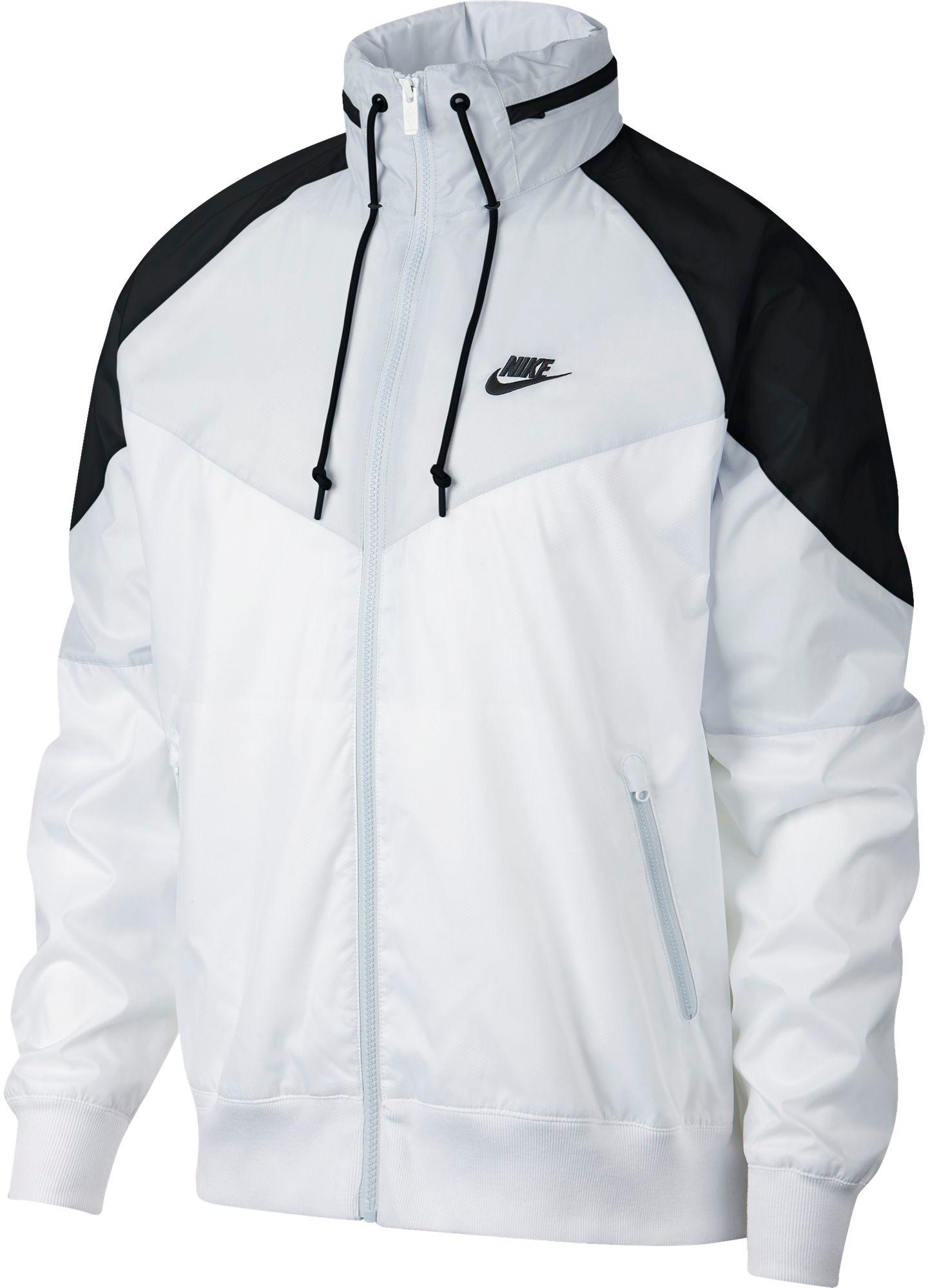 black white and grey nike windbreaker