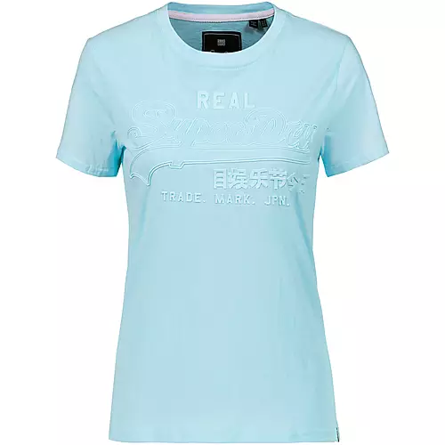 Superdry Vintage Logo T Shirt Damen Cool Blue Im Online Shop Von Sportscheck Kaufen