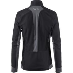 Rückansicht von GOREWEAR R3 Partial WINDSTOPPER® Laufjacke Herren black-terra grey