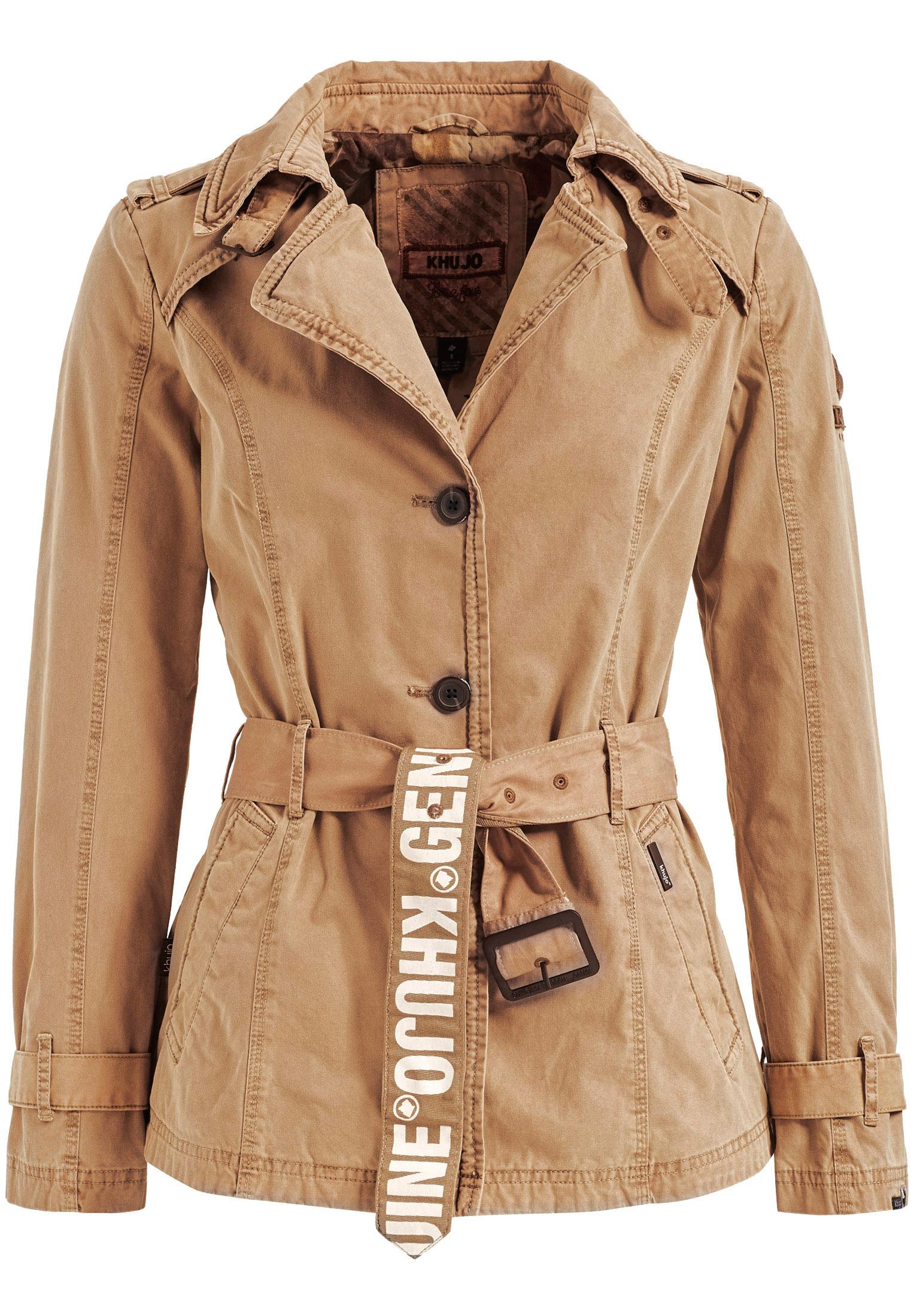 Khujo Kadira Kurzmantel Damen Beige Im Online Shop Von Sportscheck Kaufen