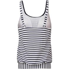 Rückansicht von VENICE BEACH Tankini Oberteil Damen marine-weiß