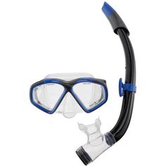 Rückansicht von AQUA LUNG Hawkeye Schnorchelset blue-dark grey