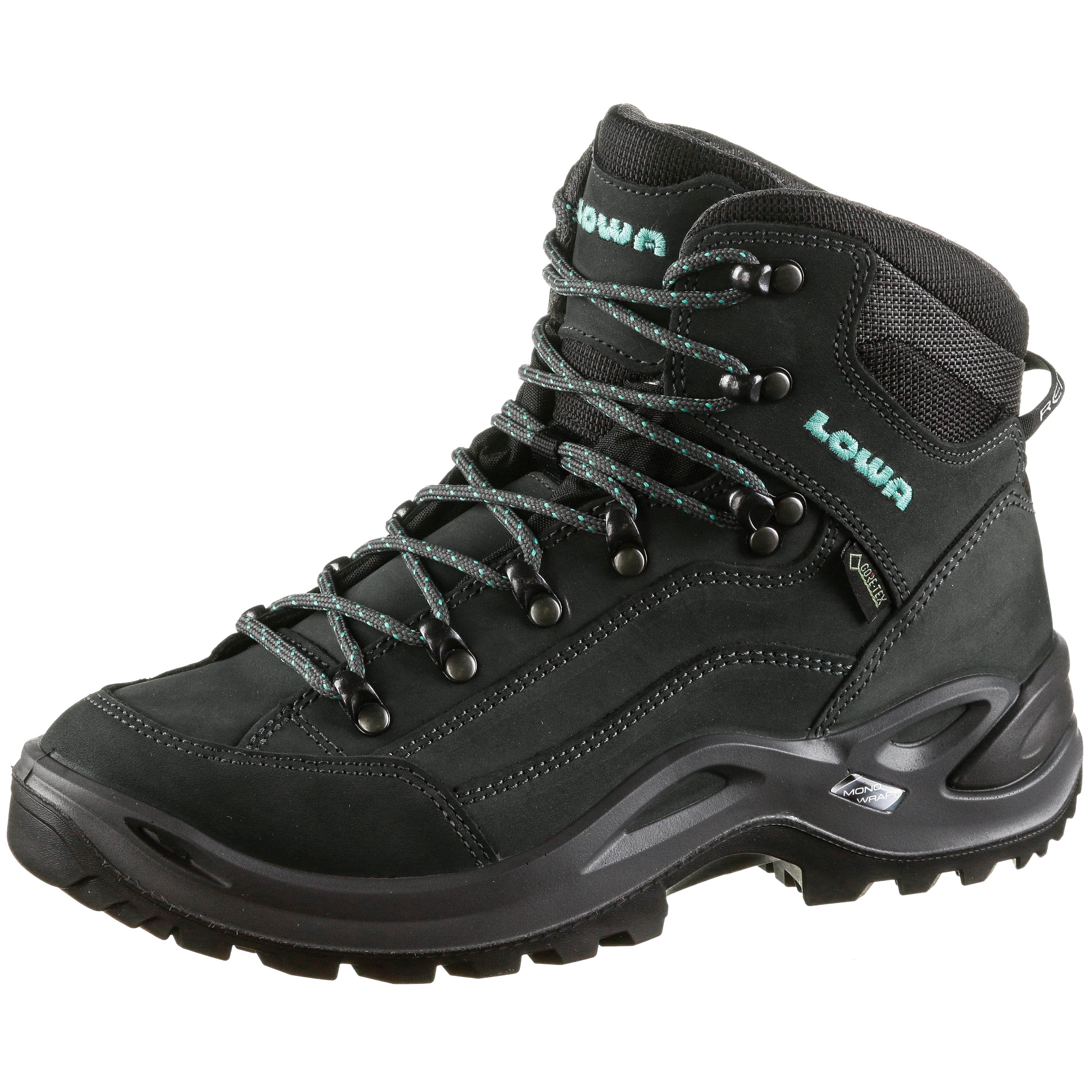 Lowa Renegade Mid Wanderschuhe Damen Asphalt Turquoise Im Online Shop Von Sportscheck Kaufen