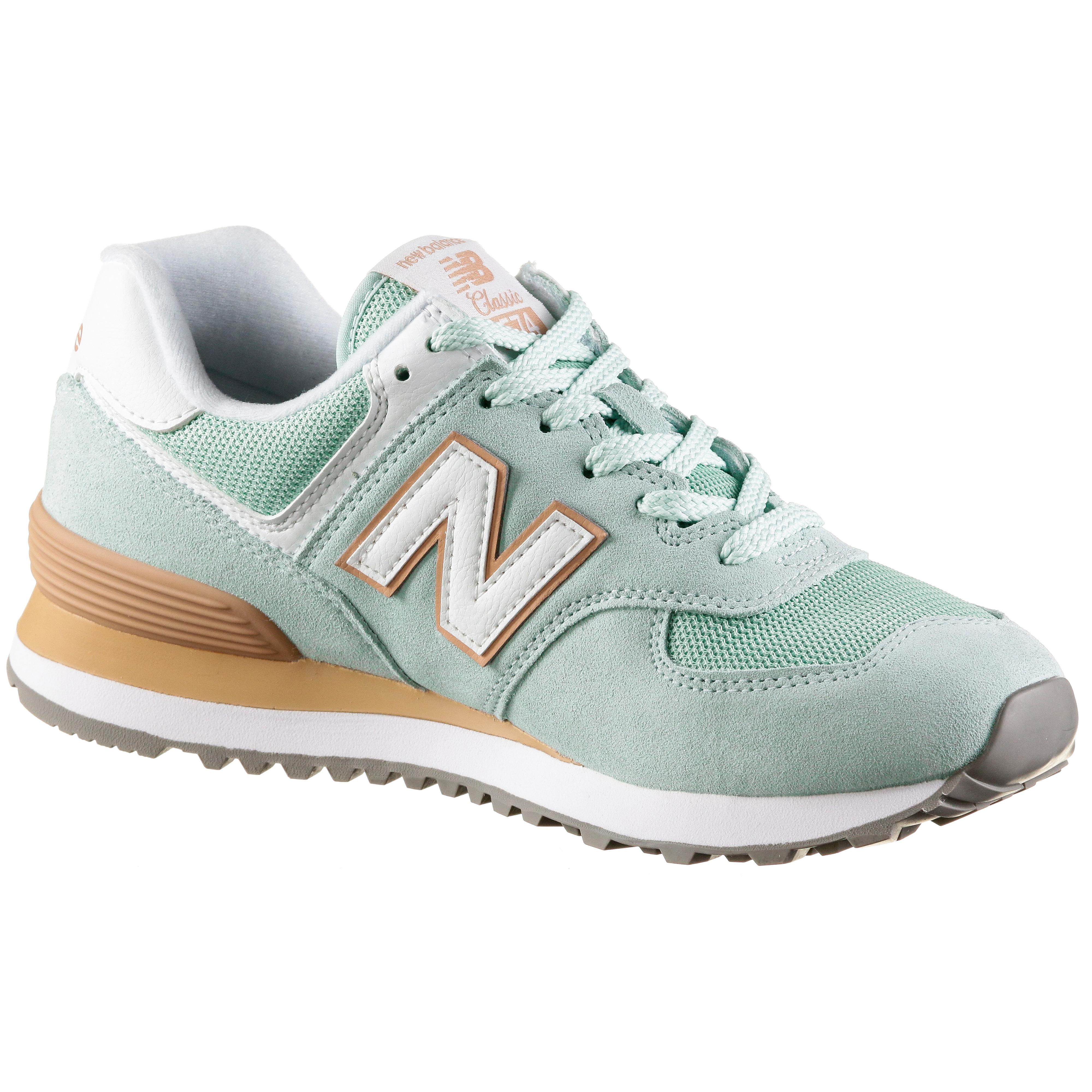 new balance leder damen green
