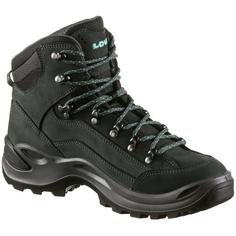 Rückansicht von Lowa GTX Renegade Mid Wanderschuhe Damen asphalt-turquoise