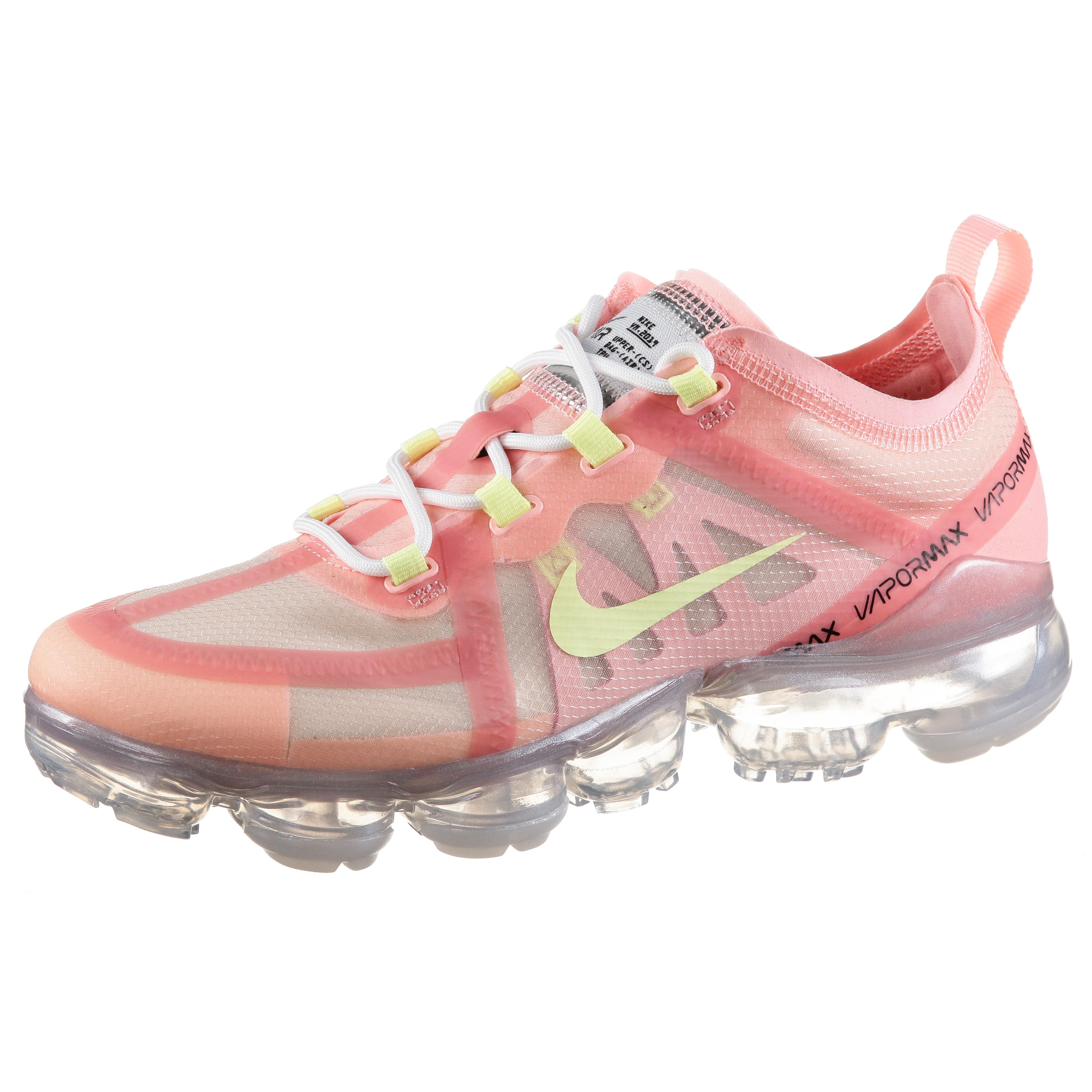 Nike Air Vapormax 2019 GS Pure Platinum Volt Crimson