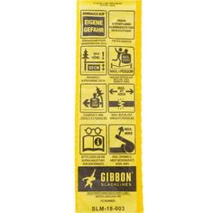 Rückansicht von GIBBON Classicline Treewear Slackline yellow