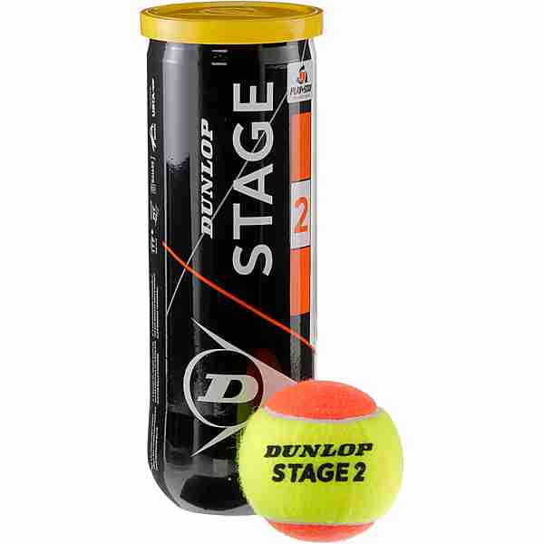 Dunlop STAGE 2 ORANGE Tennisball Kinder gelb-orange